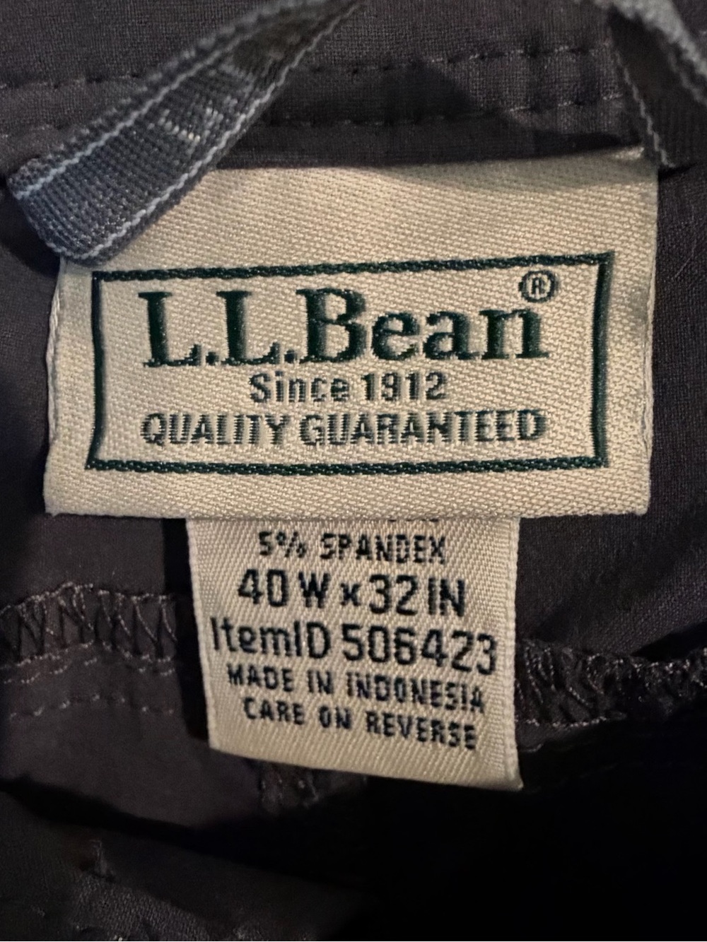 LL Bean Men’s Convertible Zip-Off Hiking Outdoor Pants Size 40/32 Nylon Spandex - Picture 8 of 10